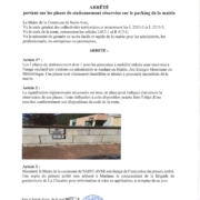 Arrêté Places de stationnements