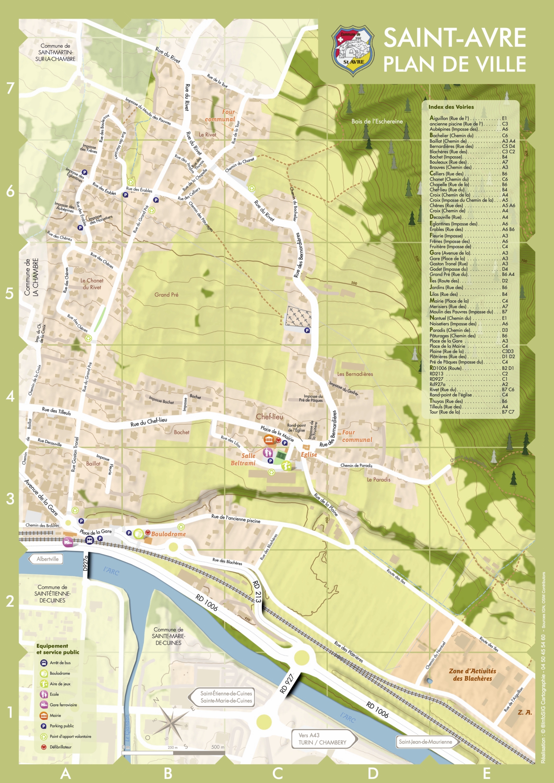 Plan de la commune de Saint-Avre